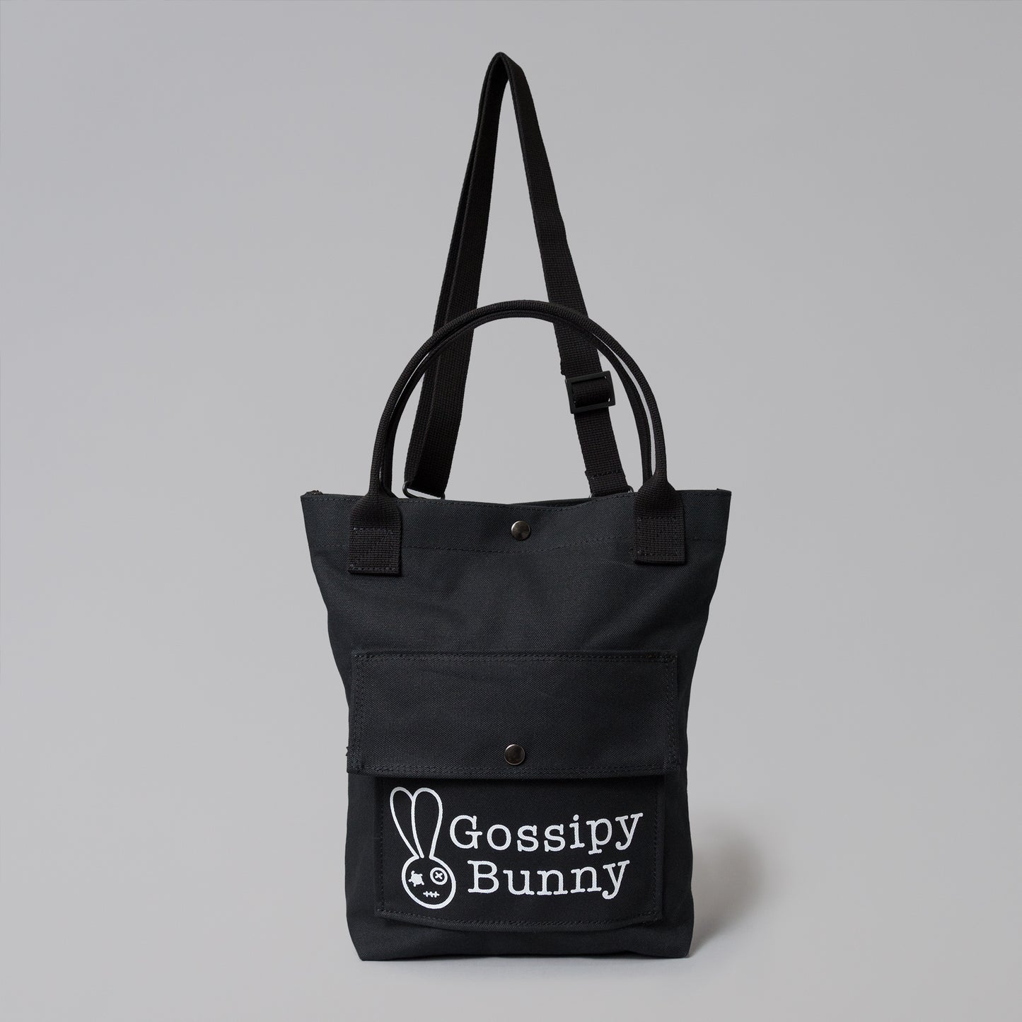 Gossipy Bunny(ゴシッピーバニー/ゴシッピィバニー)のショルダートート(Shoulder Tote/ショルダー/トート)。日本製、岡山県倉敷産の帆布を使用した2WAYトートバッグ。肩掛け・手持ちに対応するミニマルなデザイン。