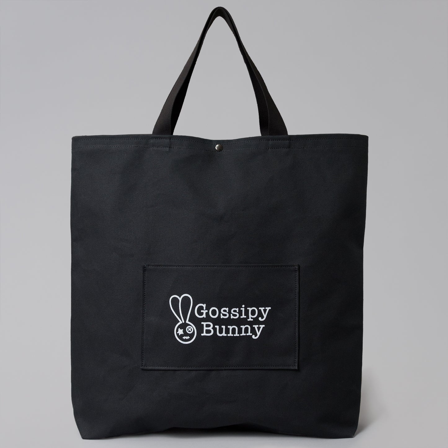 Gossipy Bunny（ゴシッピーバニー／ゴシッピィバニー）の倉敷帆布トートバッグ。日本製のビッグトート（ビッグ／トート）で、本革ハンドルと岡山県倉敷産キャンバスによる高品質な仕立て。大容量・ミニマルデザイン。